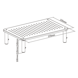 GEMBIRD REGULOWANY STOJAK NA MONITOR/LAPTOP (KSZTAŁT PROSTOKĄTNY)-490180