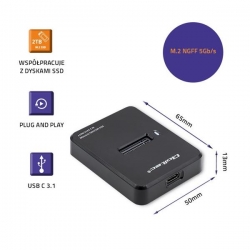 QOLTEC STACJA DOKUJĄCA DYSKÓW SSD M.2 SATA | NGFF | USB 3.1-512583