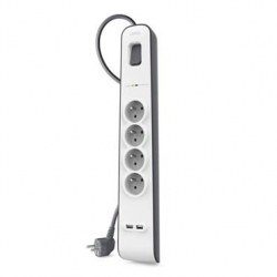 BELKIN LISTWA ZASILAJĄCA 4-PORTOWA + 2X USB-A 2.4A, 525J-518771