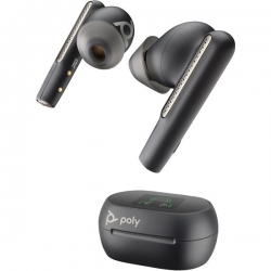 Poly Voyager Free 60+ UC Carbon Black Earbuds +BT700 USB-A Adapter +Touchscreen Charge Case