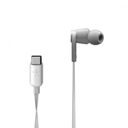 BELKIN ROCKSTAR INEAR HEADPHONE/WITH USB-C CONNECTOR WHITE-580066