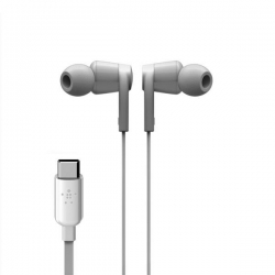 BELKIN ROCKSTAR INEAR HEADPHONE/WITH USB-C CONNECTOR WHITE-580068