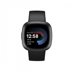 Smart watch Fitbit versa 4, graphite body with black silicone strap-580219