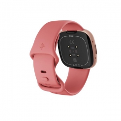 Fitbit versa 4 smart watch, pink body with pink silicone strap-580262