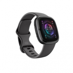 Fitbit Inteligentny zegarek NFC GPS (satelitarny) Ekran dotykowy AMOLED Monitorowanie aktywności 24/7 Wodoodporny Bluetooth Wi-Fi Shadow Szary / Grafi