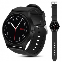 Smartwatch inteligentny zegarek RS100 NanoRS bluetooth krokomierz monitor snu pomiar tętna  czarny