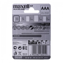 MAXELL Bateria alkaliczna LR03, 4 szt.-582322