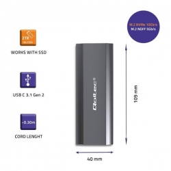 QOLTEC OBUDOWA NV2271 NA DYSK M.2 SSD | SATA | NVME | USB-C | 2TB-589085