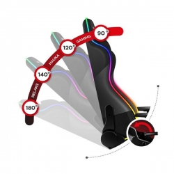 Fotel gamingowy Huzaro Force 6.2 Black RGB-598722