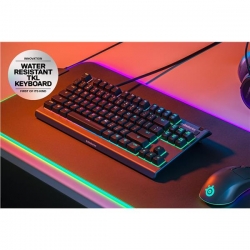 Klawiatura gamingowa SteelSeries Apex 3 Tenkeyless Klawiatura do gier Światło LED RGB Amerykańskie przewodowe przeł