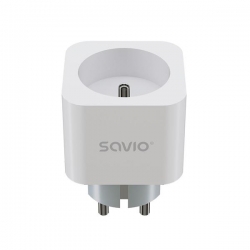 SAVIO INTELIGENTNE GNIAZDKO WI-FI, 16A, TIMER, POMIAR ZUŻYCIA ENERGII, AS-01-602284