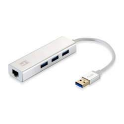 Adapter LevelOne USB3.0 -> GBit-LAN + koncentrator USB3.0