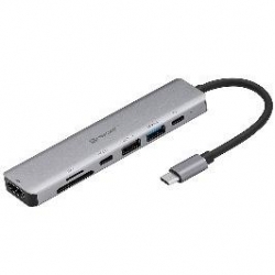 ADAPTER TRACER A-2, USB Type-C z czytnikiem kart, HDMI 4K, USB 3.0, PDW 60W