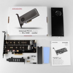 Adapter Axagon PCEM2-DC PCI-E x4 na M.2 NVMe z chłodzeniem-602880