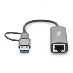 Adapter USB Typ-C na Gigabit Ethernet 2,5GUSB-C + USB A (USB 3.1/3.0)-602885