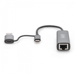 Adapter USB Typ-C na Gigabit Ethernet 2,5GUSB-C + USB A (USB 3.1/3.0)-602886