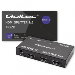 QOLTEC ROZDZIELACZ SPLITTER 2XHDMI 4KX2K | 3.4GB/S-603017