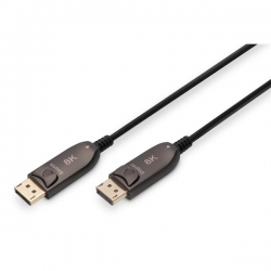 Kabel DP/DP M/M czarny 30m DisplayPort 1.4 Hybrydowy  AOC 8K 60Hz UHD