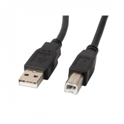 LANBERG KABEL USB-A -> USB-B M/M 1M (FERRYT, CZARNY) CA-USBA-11CC-0010-BK