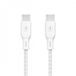 BELKIN BRAIDED USB-C/USB-C/CABLE SUPPORTS FAST CHARGING UP