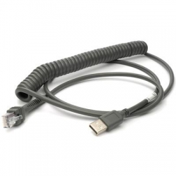 Cable, USB, Type A, Coiled, POT, CAB-524, 8 ft.