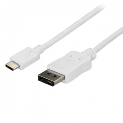 6 FT USB C TO DP CABLE - WHITE/USB C TO DP ADAPTER - WHITE