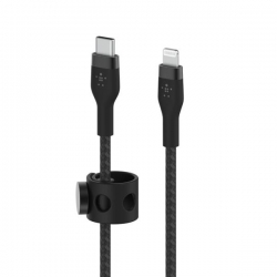 BELKIN KABEL USB-C - LTG OPLOT SILICONE 2M CZARNY-603701