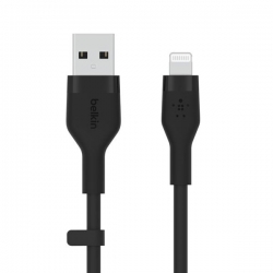 BELKIN KABEL USB-A - LIGHTNING SILICONE 3M CZARNY