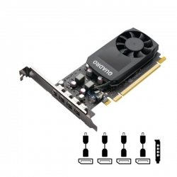 Karta graficzna PNY NVIDIA P1000  V2 LowProfile  4 GB GDDR5, PCIe  3.0 x16,  4x Mini DP 1.4, LP bracket, 4x mDP to DP ad