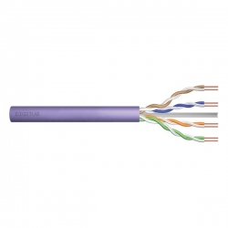 Kabel instalacyjny DIGITUS DK-1616-VH-5 kat.6, U/UTP, B2ca, AWG23/1, LSOH, 500m, fioletowy, szpula