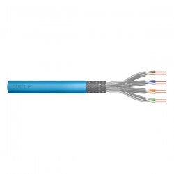 Kabel instalacyjny DIGITUS kat.6A, S/FTP, Eca, AWG23/1, LSOH, 50m, niebieski, ofoliowany