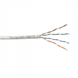 Kabel Emiter Net UTP (U/UTP) kat.5e 350MHz, drut, standard, szary