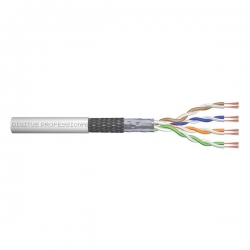 Kabel typu linka DIGITUS kat.5e, SF/UTP, AWG 26/7,PVC, 100m, szary, karton