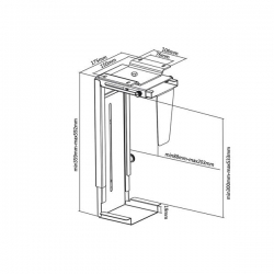 MACLEAN UCHWYT DO KOMPUTERA CZARNY MC-713B-620226