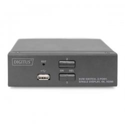 DIGITUS PRZEŁĄCZNIK KVM 2 PORTOWY HDMI, 4K 30HZ DS-12870-621806