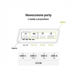 GREEN CELL POWERBANK POWERPLAY 20S CZARNY 20000MAH 22,5W 3X USB-C PD 1X USB-A-622226