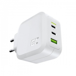 GREEN CELL ŁADOWARKA MULTI USB GAN GC POWERGAN 65W PD 3.0 QC 3.0 2XUSB-C 1XUSB-A BIAŁA-623067