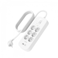 Listwa zasilająca Belkin Power Surge 6-PORTS + 1xUSB-A +1xUSB-C PD 650J White-624225