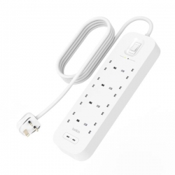 Listwa zasilająca Belkin Power Surge 8-PORT + 2xUSB-C 30W 900J White-624258