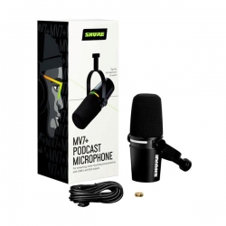 Shure MV7+-K - Mikrofon lektorski/wokalny ze złączem XLR/USB-C Czarny-625515