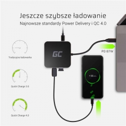 GREEN CELL ADAPTER, PRZEJŚCIÓWKA HUB USB-C 6W1-625897