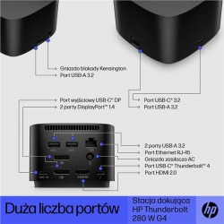 HP Stacja dokująca Thunderbolt 280 W G4 z przewodem combo-629410