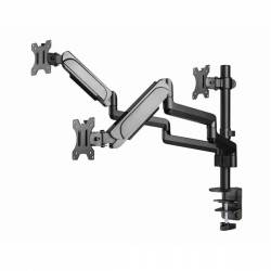 GEMBIRD BIURKOWE REGULOWANE RAMIĘ/UCHWYT NA 3 MONITORY 17-27, VESA 100X100MM, DO 7 KG-632052