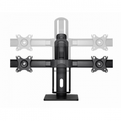GEMBIRD STOJAK BIURKOWY NA DWA MONITORY Z REGULACJĄ WYSOKOŚCI 17-27, VESA 100X100MM, DO 6 KG-632330