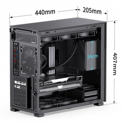 Jonsbo D41 MESH Screen ATX Tempered Glass - black-647892