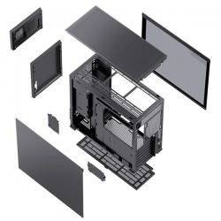 Jonsbo D41 MESH Screen ATX Tempered Glass - black-647898