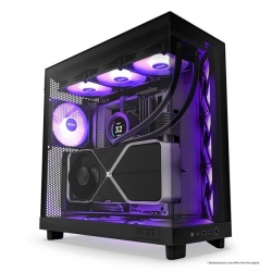 NZXT OBUDOWA KOMPUTEROWA NZXT H6 FLOW RGB MIDI TOWER Z OKNEM CZARNA-648086