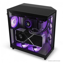 NZXT OBUDOWA KOMPUTEROWA NZXT H6 FLOW RGB MIDI TOWER Z OKNEM CZARNA-648097