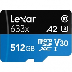 MEMORY MICRO SDXC 512GB UHS-I/W/ADAPTER LSDMI512BB633A LEXAR