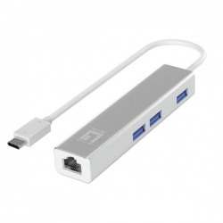 Adapter LevelOne USB-C -> Gbps LAN + koncentrator USB3.0